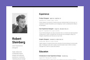 Professional Resume Set 1 Vertical, a Resume Template by DEFNST (Thumbnail 2 of 9)