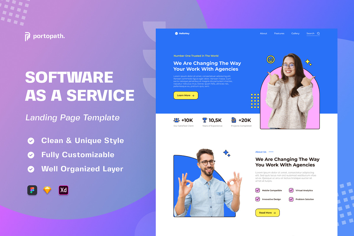 SAAS Modern - Bundling Landing Page, a Landing Page Template by Portocraft (Photo 1 of 12)