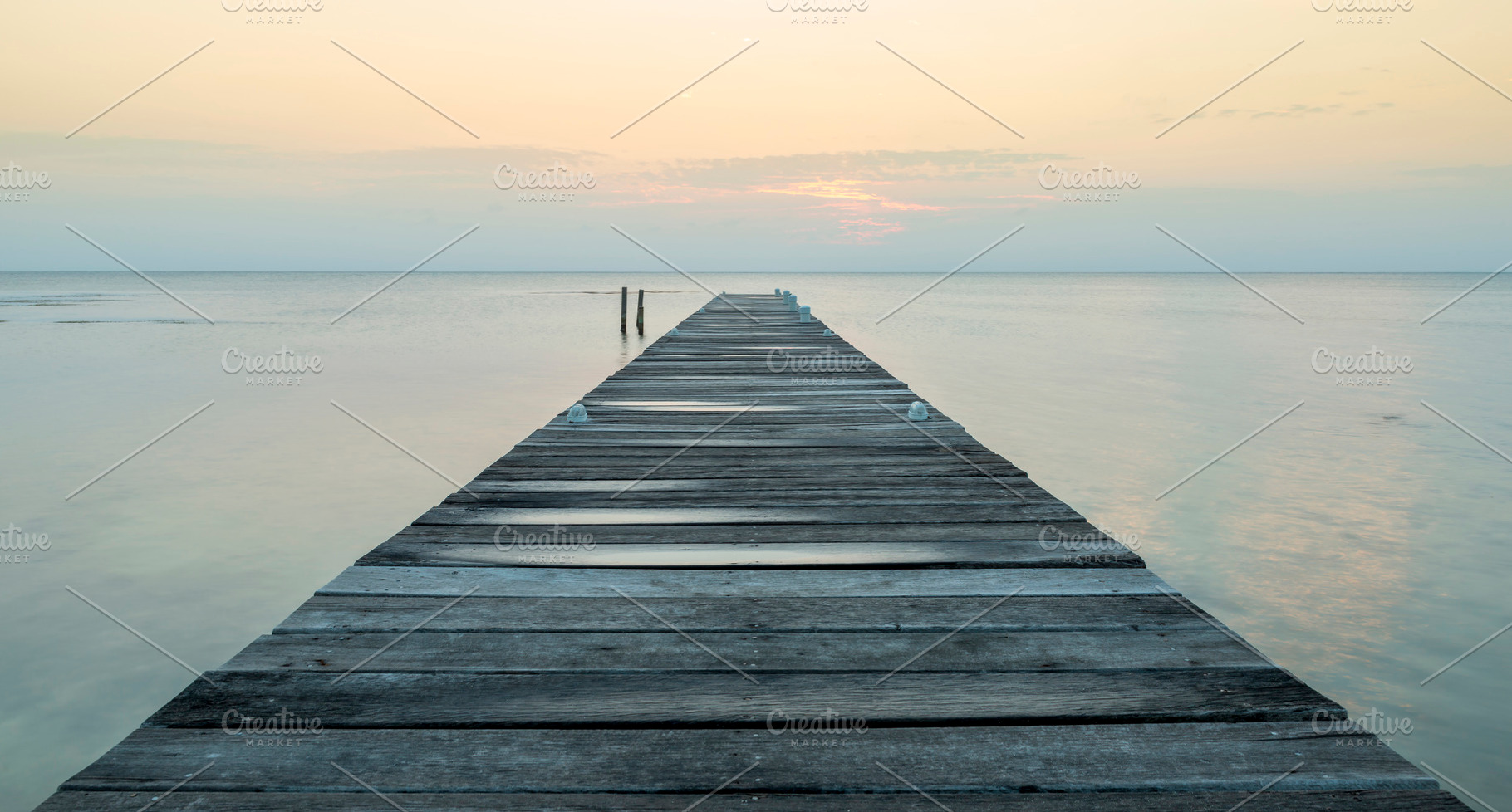 Wooden Jetty At Dawn, a Nature Photo by THP Creative