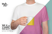 Mug mockup and editable T-shirt, a Shirt Mockup by Make Beautiful Things (Thumbnail 1 of 4)