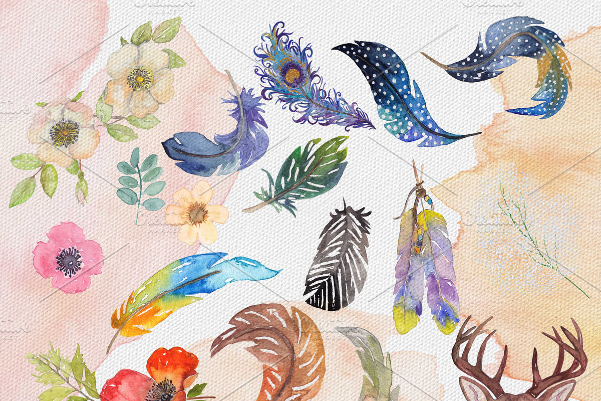 Boho Clipart, an Illustration by My Creative Atelier (Photo 2 of 4)