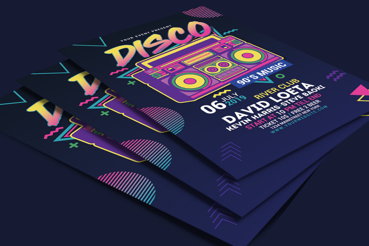 Disco Retro Music Party, a Flyer Template by Muhamad Iqbal hidayat (Photo 4 of 4)