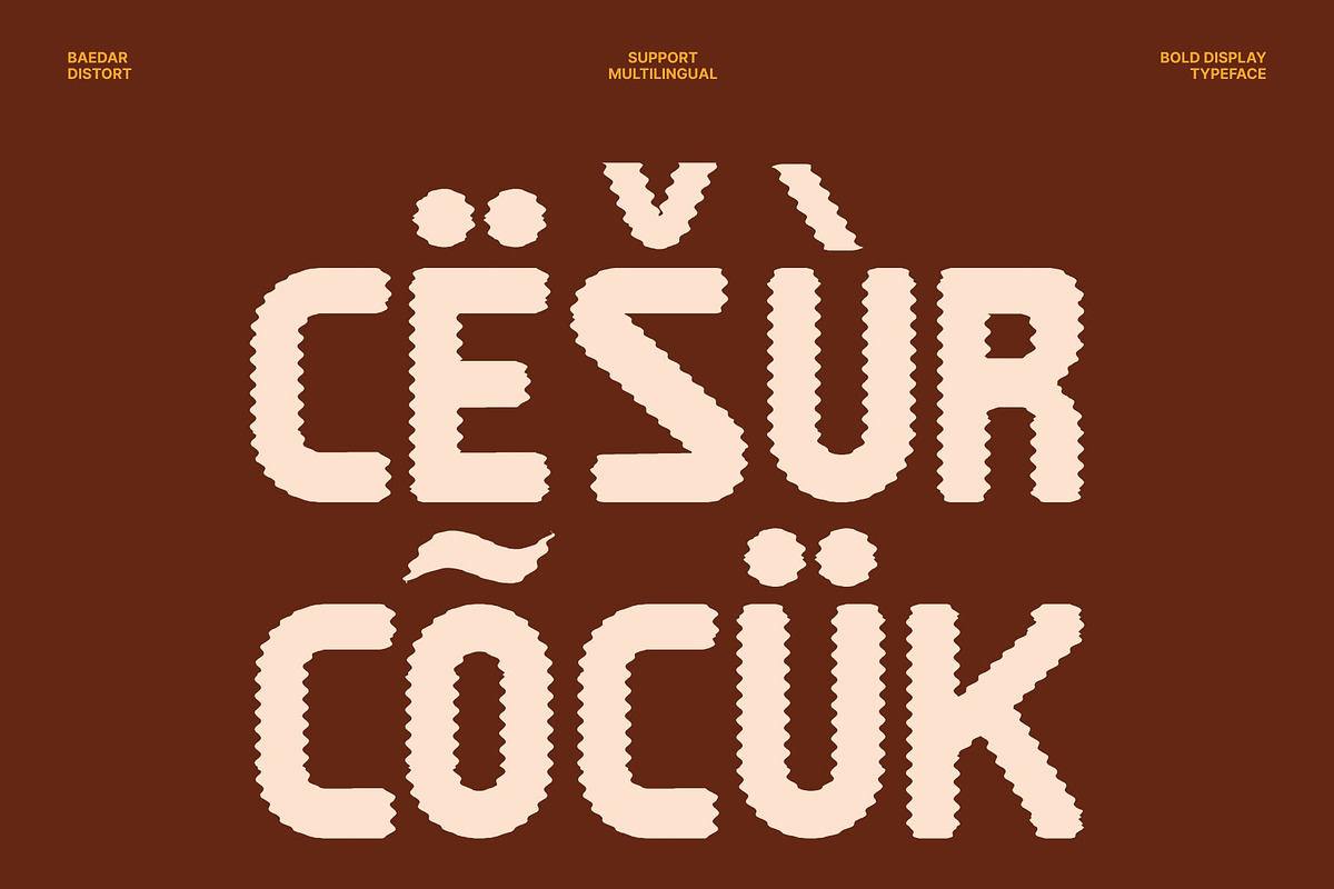 Baedar Distort, a Sans Serif Font by Craft Supply Co. (Photo 7 of 8)