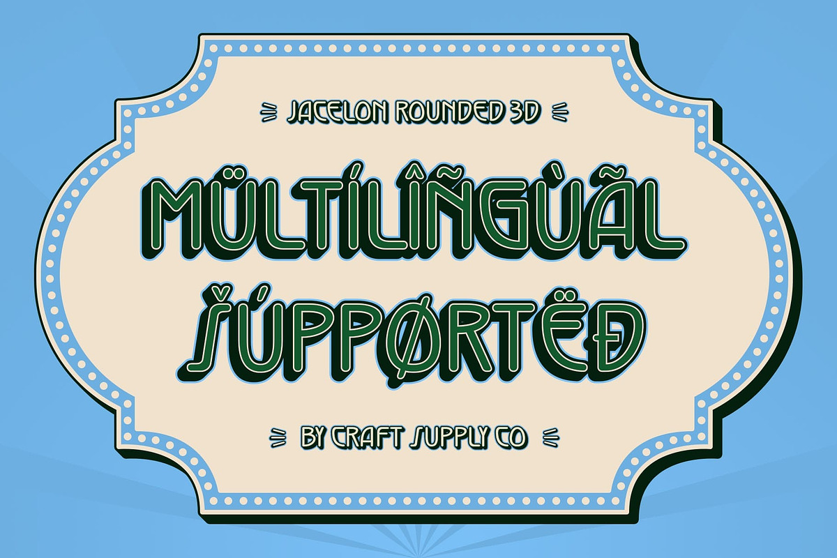 Jacelon Rounded 3D, a Sans Serif Font by Craft Supply Co. (Photo 6 of 8)