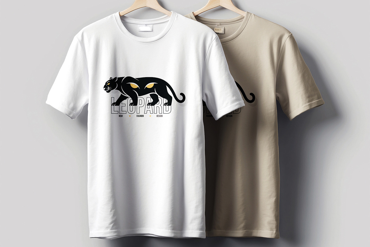 Leopard T Shirt Design Layout, a Stationery Template by MightyDesign (Photo 3 of 6)