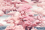 SAKURA SERENADE Toile De Jouy, a Pattern Graphic by RefinedFantasyStudio (Thumbnail 7 of 9)