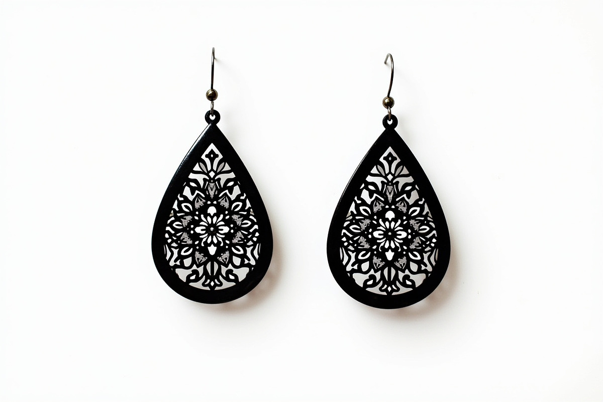 Leaf Earring Silhouette Bundle, a Pattern Graphic by jahid234 (Photo 12 of 13)