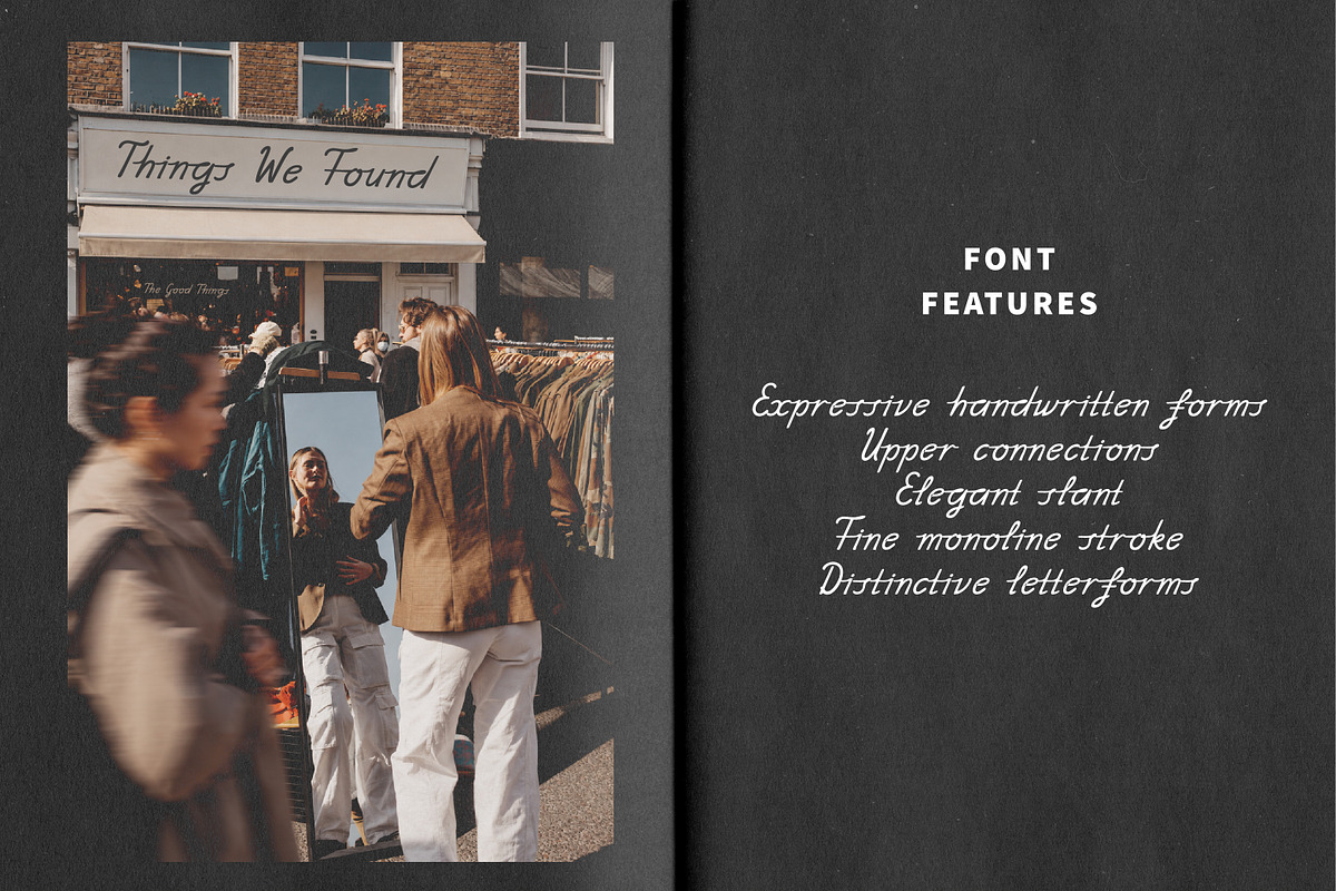 NeverDropped Handwritten Thin Script, a Script Font by Struvictory.art (Photo 3 of 9)