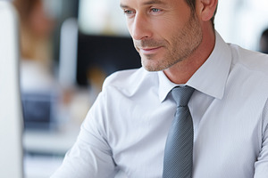 Professional businessman working at, a Business Photo by MistyDay