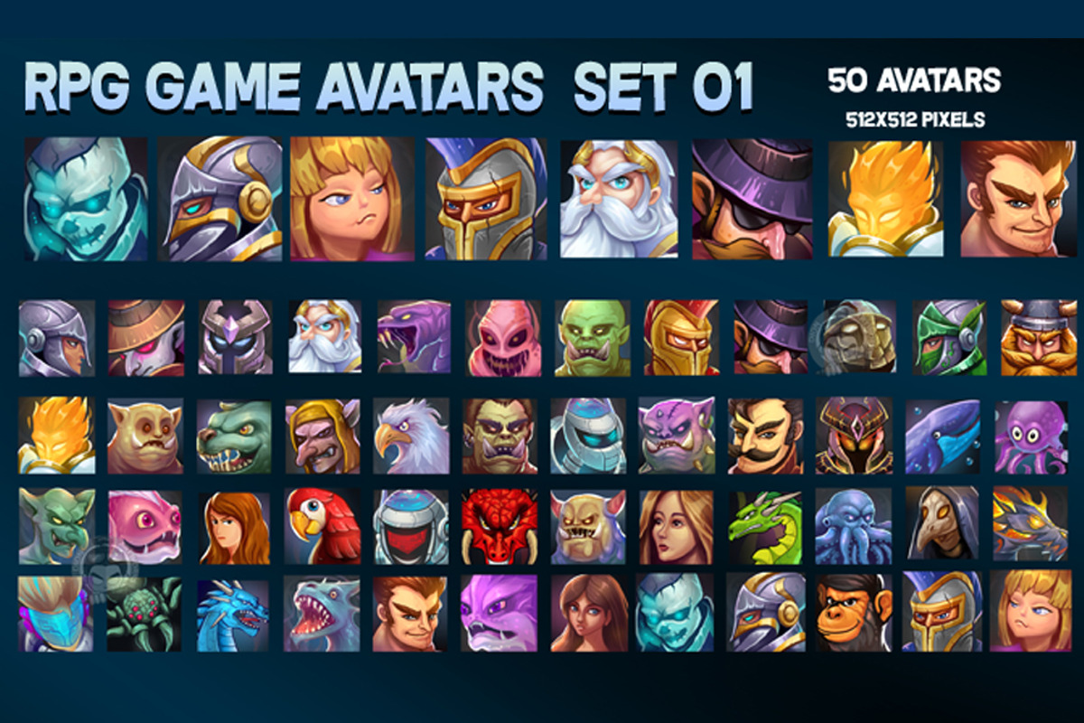 RPG Game Avatar icons Pack 01, an Icon by DionArtworks
