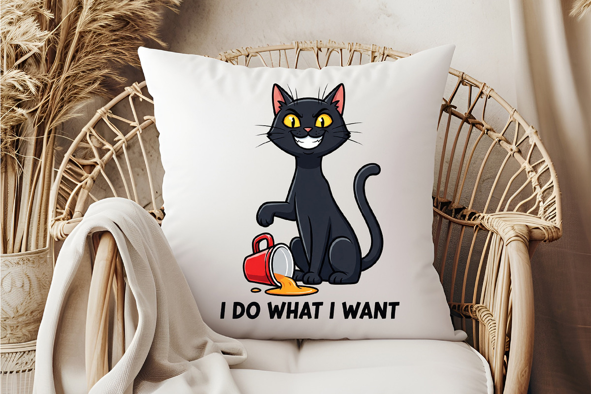 I Do What I Want Funny Cat, an Illustration by DreamCafeArt (Photo 3 of 6)