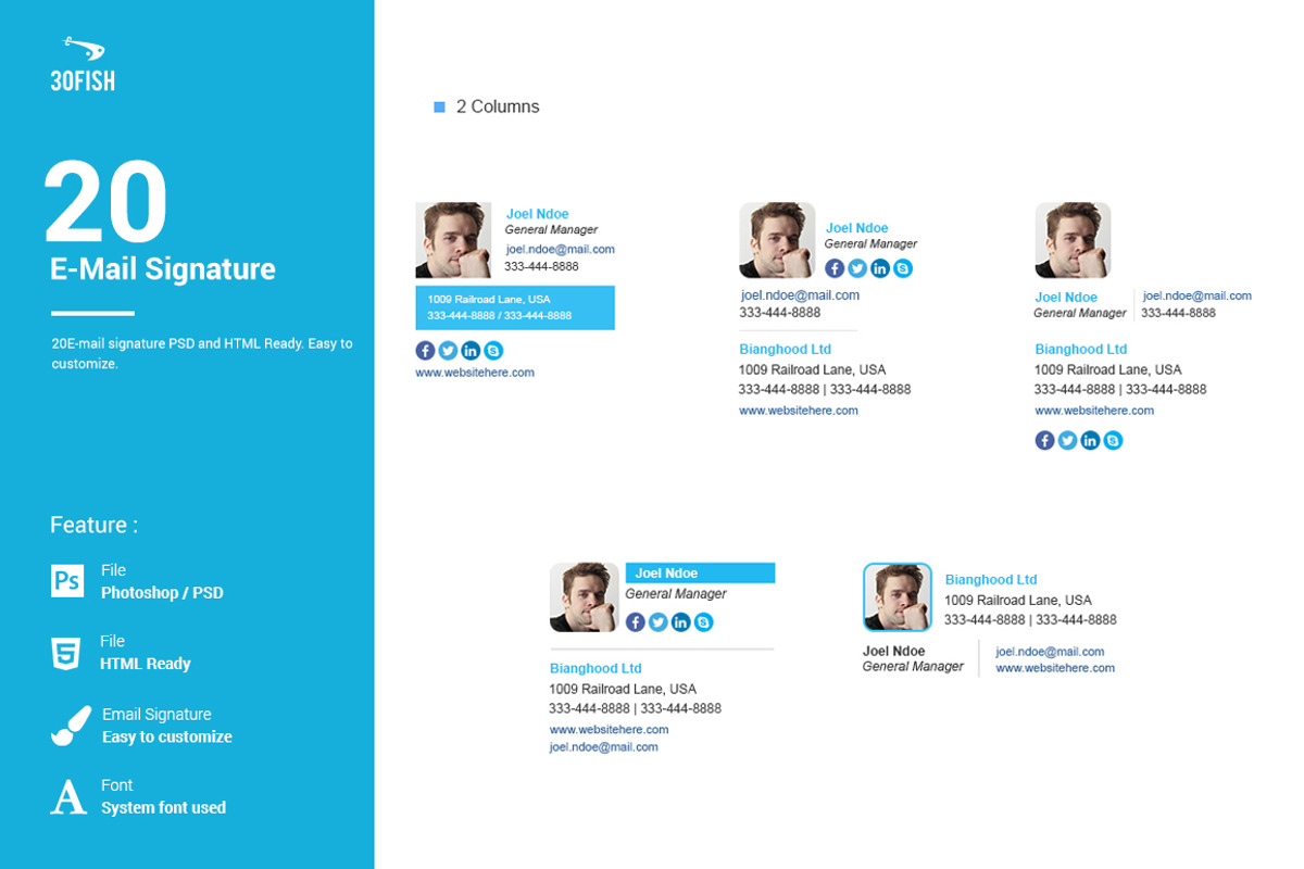 20 E-mail Signature, a Templates & Theme by thirtyfish (Photo 3 of 5)