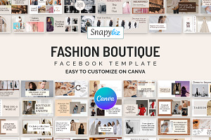 Fashion Boutique Facebook Design, a Social Media Template by Snapybiz