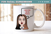 Fun Facial Expressions Vectors PNG, an Illustration by SLS Lines (Thumbnail 6 of 9)