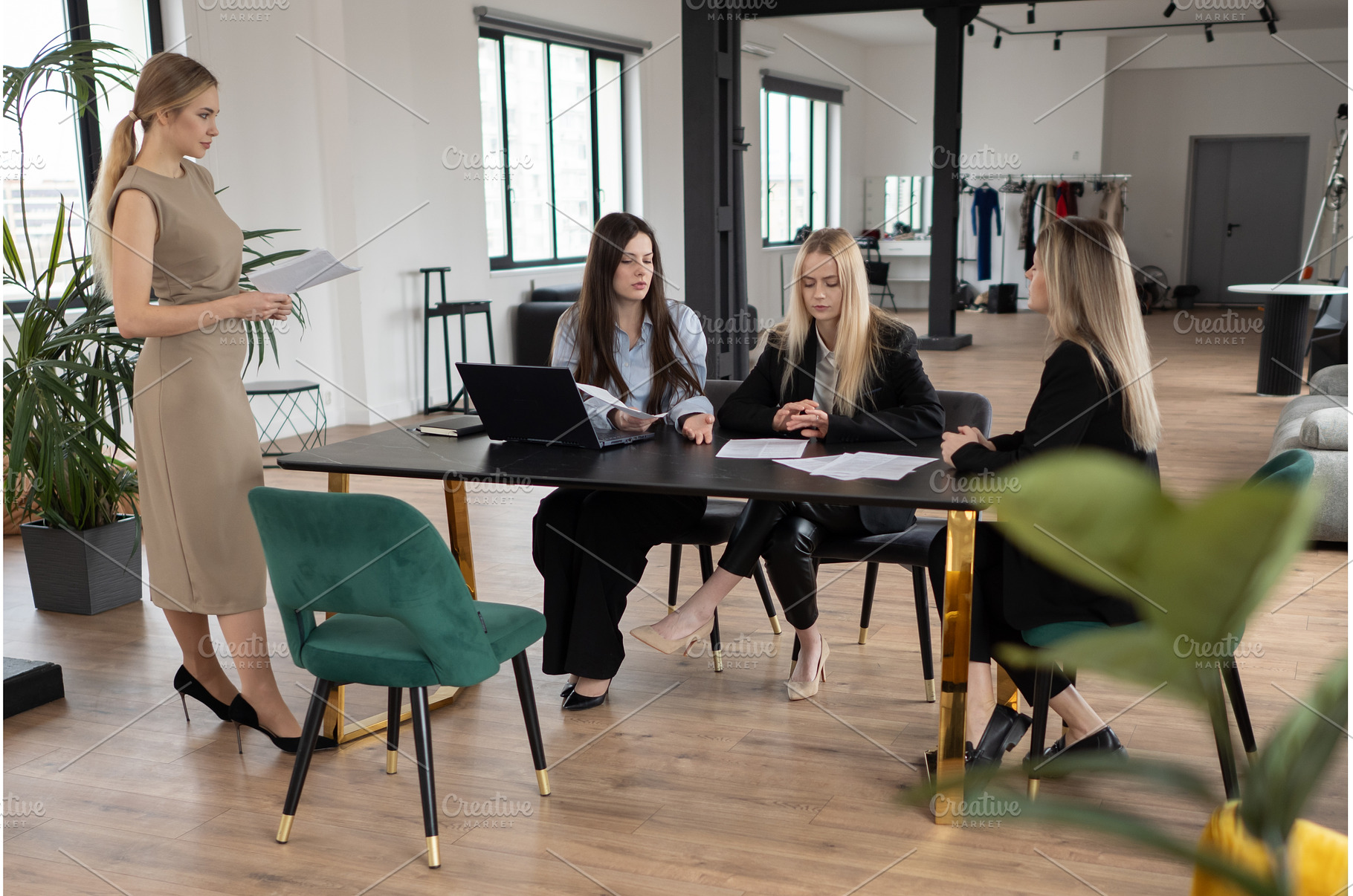 Group of professional businesswomen, a Person Photo by undrey
