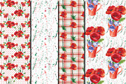 Watercolor Poppies patterns, a Pattern Graphic by DollyPotterson (Thumbnail 4 of 6)