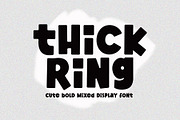 Thick Ring - Cute Mixed Bold Font, a Sans Serif Font by Airotype (Thumbnail 1 of 11)