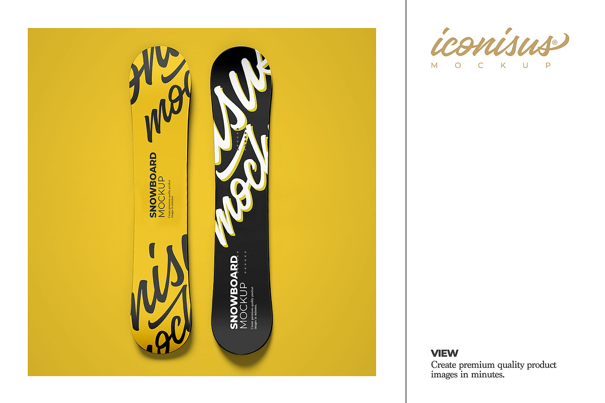Snowboard Mockup Template, a Product Mockup by iconisusmockup (Photo 2 of 3)