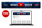 News YouTube Banner Template, a Social Media Template by Vaughn Studios (Thumbnail 1 of 5)