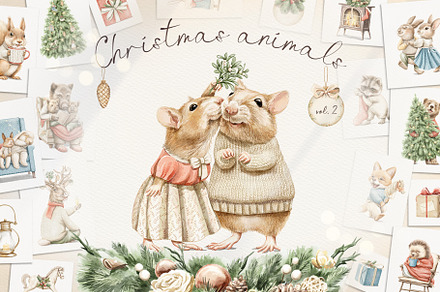 Christmas animals (vol.2), an Animal Illustration by Mimomy