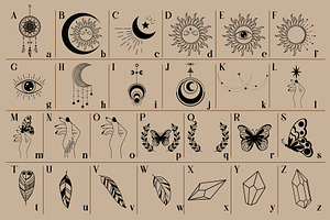 Boho Magic Dingbats Font