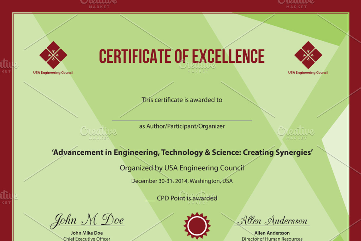 Certificates of Excellence, a Stationery Template by Zia Grfx (Photo 9 of 10)