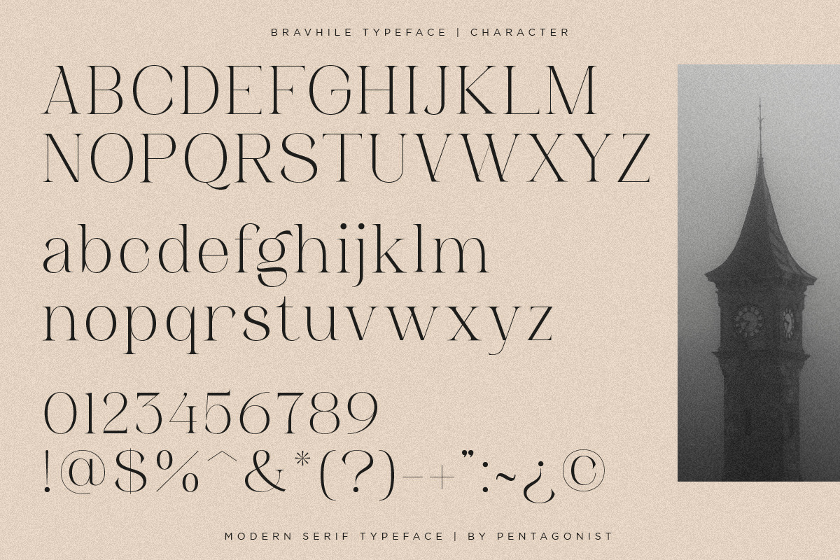 Bravhile | Modern Serif, a Serif Font by Pentagonistudio (Photo 8 of 10)