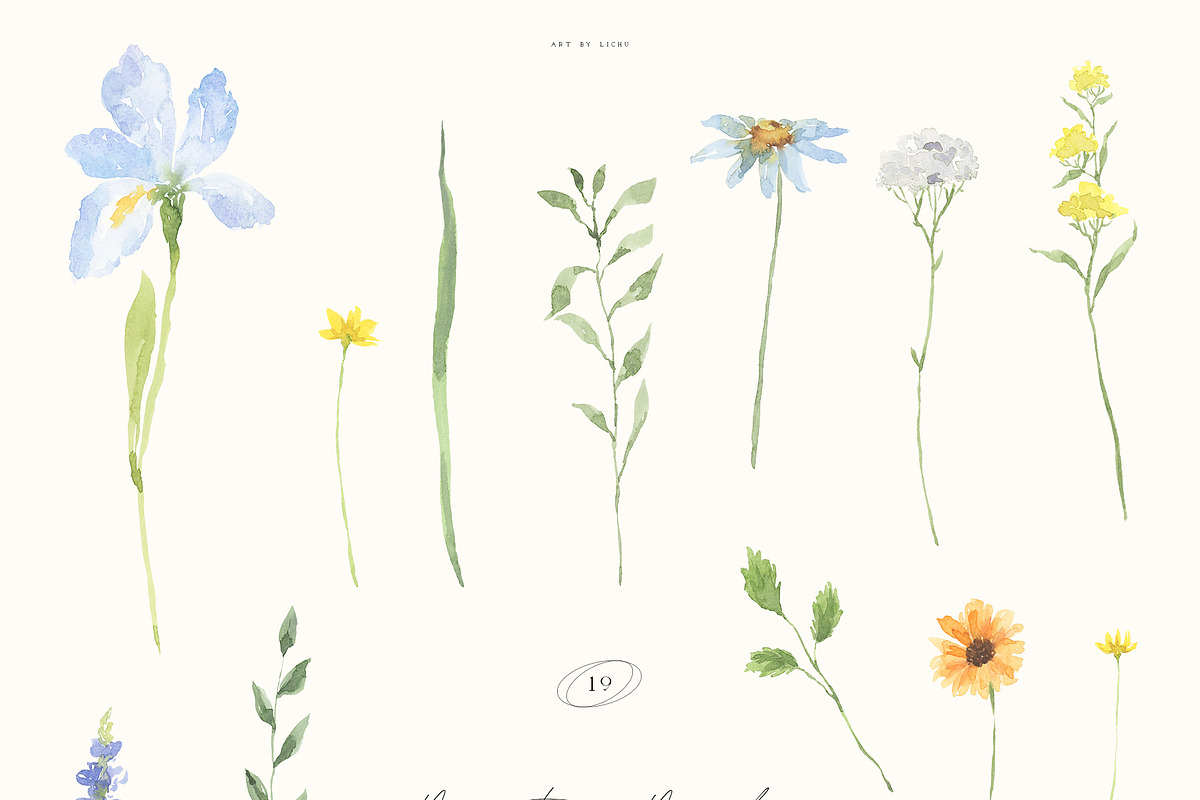 Mountains Meadow watercolor, a Seasonal Illustration by LiChu Art (Photo 11 of 17)