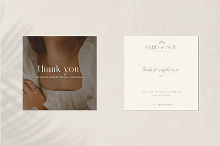 celeste | thank you card, a Card Template by atelier marbl