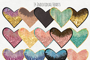 Rose Gold Hearts Glam Love Graphics, a Texture Illustration by ClipartBrat Graphics (Thumbnail 2 of 3)