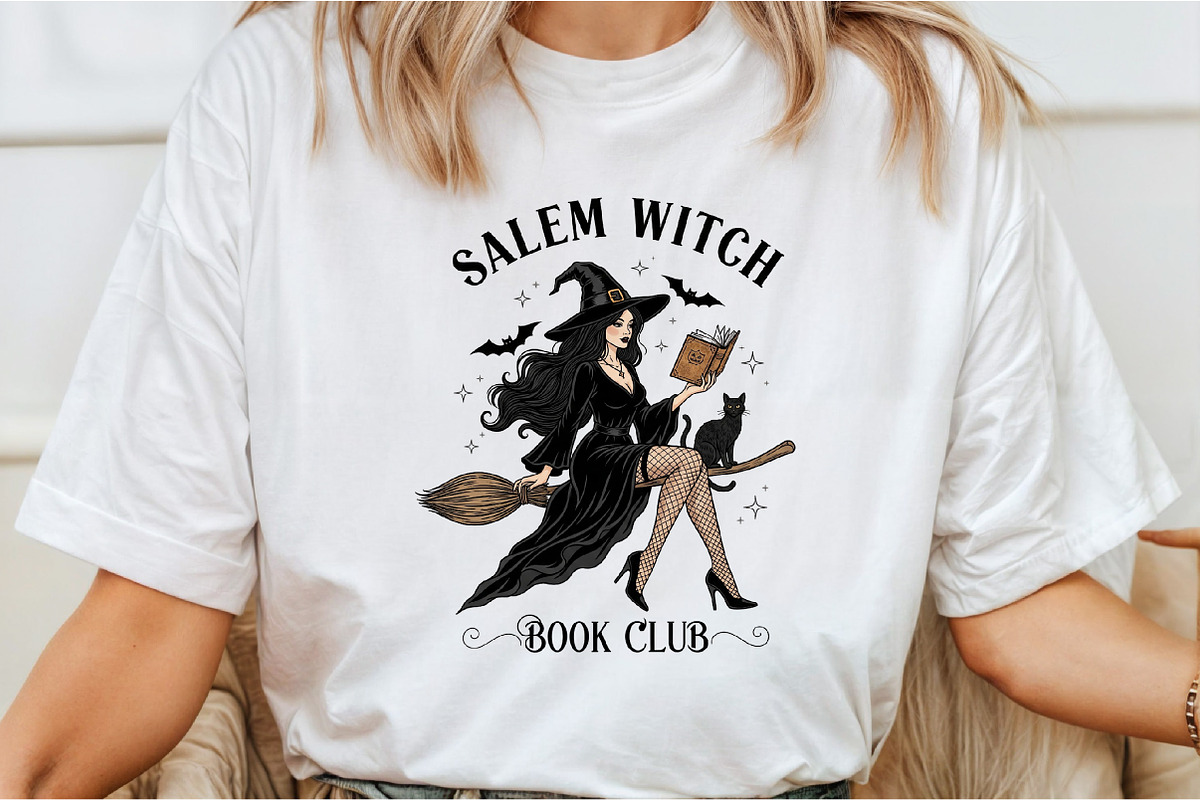 Halloween Vintage Salem Witch Book C, an Illustration by DreamCafeArt (Photo 2 of 7)