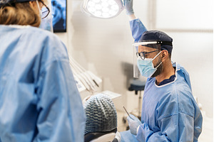 Dental Clinic Worker With Face Mask