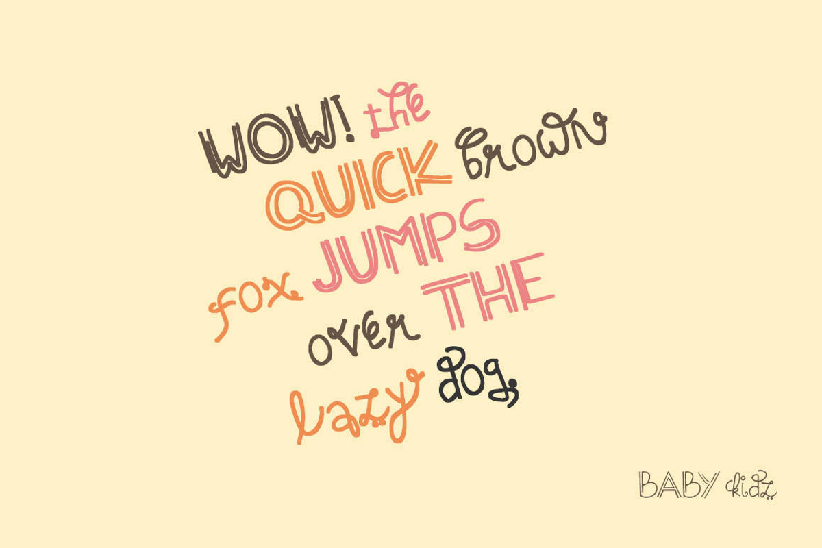 Baby Kidz - Creative Font Duo, a Font by Naistudio (Photo 5 of 7)