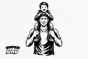 Super Dad Vector Pack, a Person Illustration by Tekuni (Thumbnail 4 of 7)