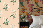 Garden Flowers patterns & clipart, a Pattern Graphic by Carpet Tapete Pretzel (Thumbnail 13 of 15)