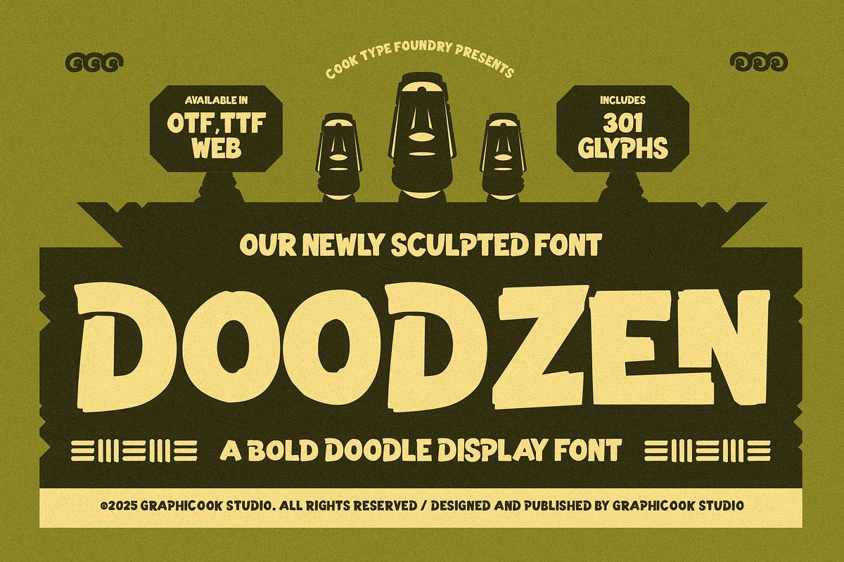 Doodzen, a Sans Serif Font by graphicook (Photo 1 of 10)