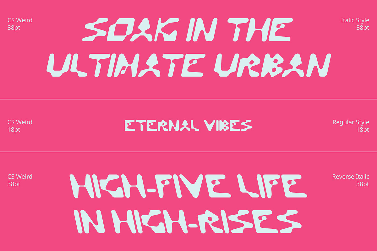 CS Weird – Display Font, a Sans Serif Font by Craft Supply Co. (Photo 2 of 8)