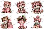 Cute Christmas Cat Clipart, an Illustration by DreamArtGraphic (Thumbnail 5 of 5)