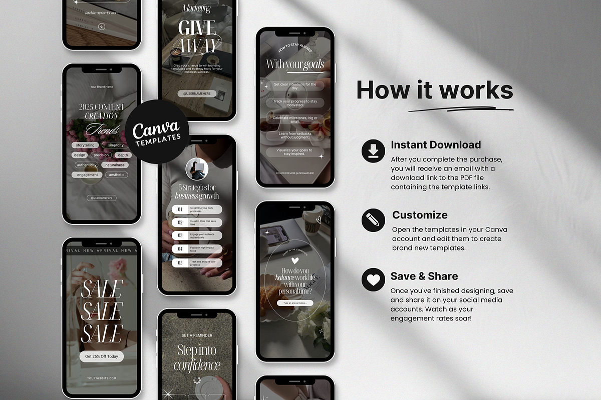 100 Faceless Instagram Reels, a Social Media Template by DigiPax (Photo 7 of 10)
