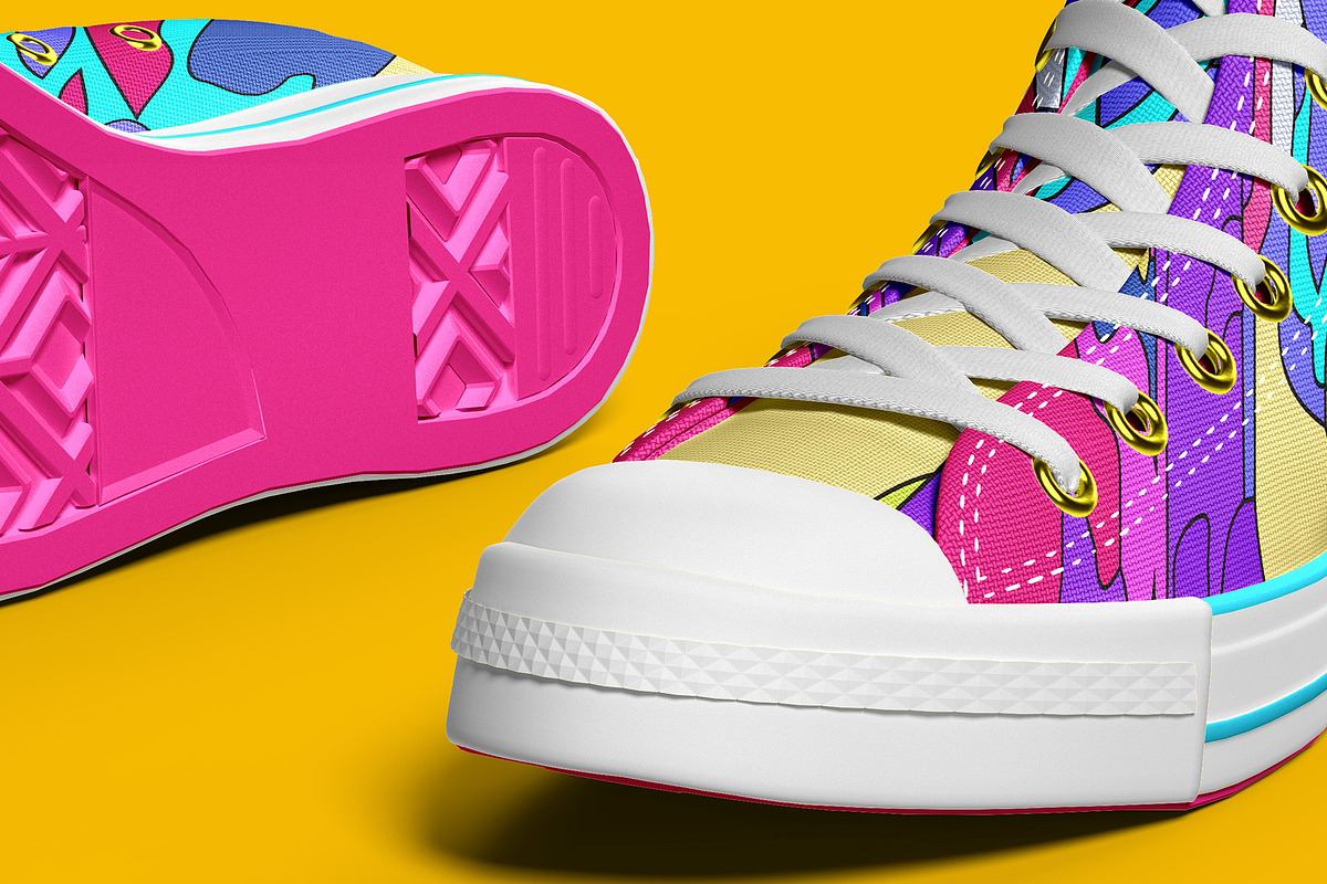 Sneakers Shoes Mockup - 9 views, a Packaging Mockup by Illusiongraphic (Photo 24 of 28)