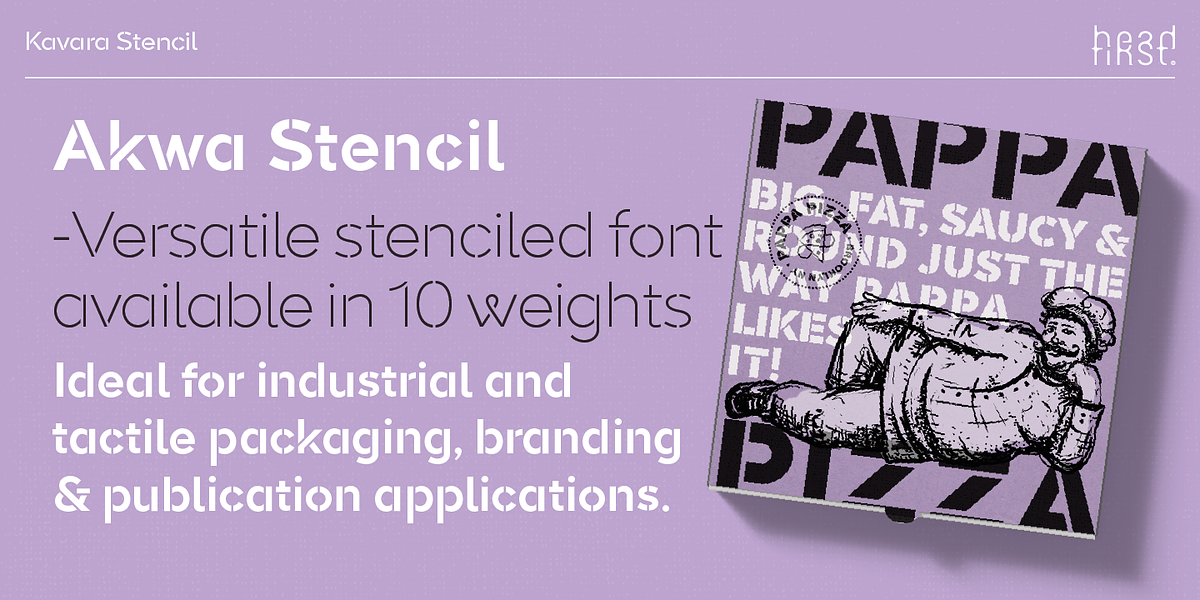 Akwa Stencil, a Sans Serif Font by HeadFirst (Photo 18 of 36)