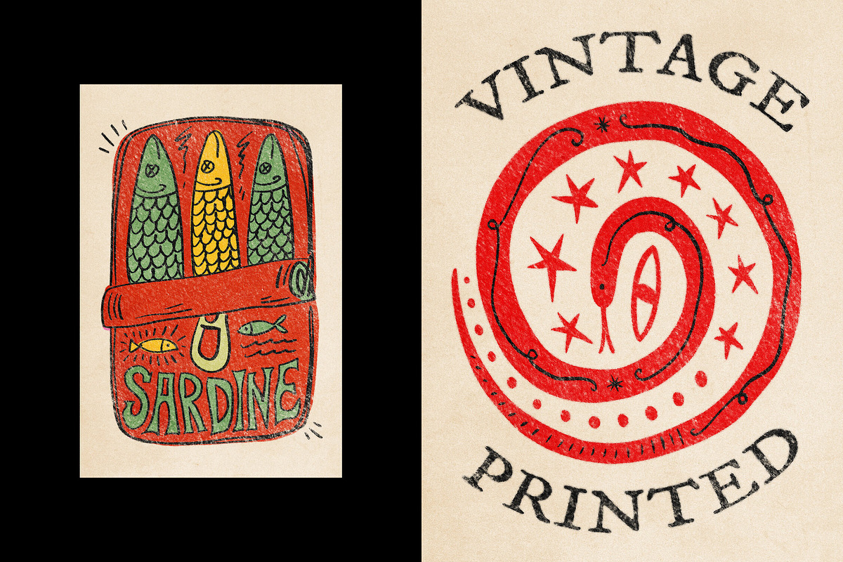 Vintage Paper Print Effect, a Layer Style Add-On by Design Squad (Photo 4 of 6)