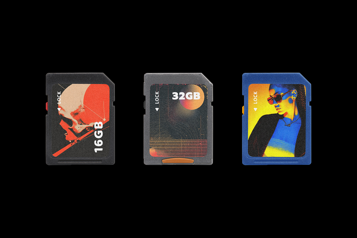 SD Card Mockup Pack, a Device Mockup by BORT GRAPHIC (Photo 2 of 7)