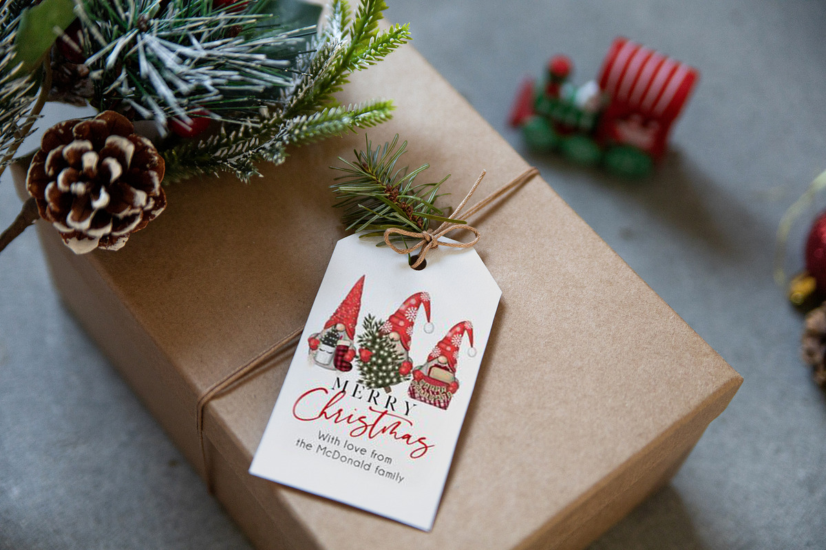 Christmas Gift Tag Mockup, a Product Mockup by ILoveMockupDesign (Photo 4 of 8)