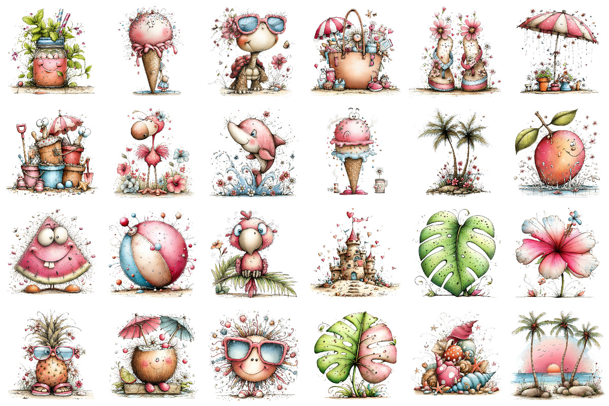 Summer Mood Clipart Bundle, an Illustration by designcity5 (Photo 2 of 5)