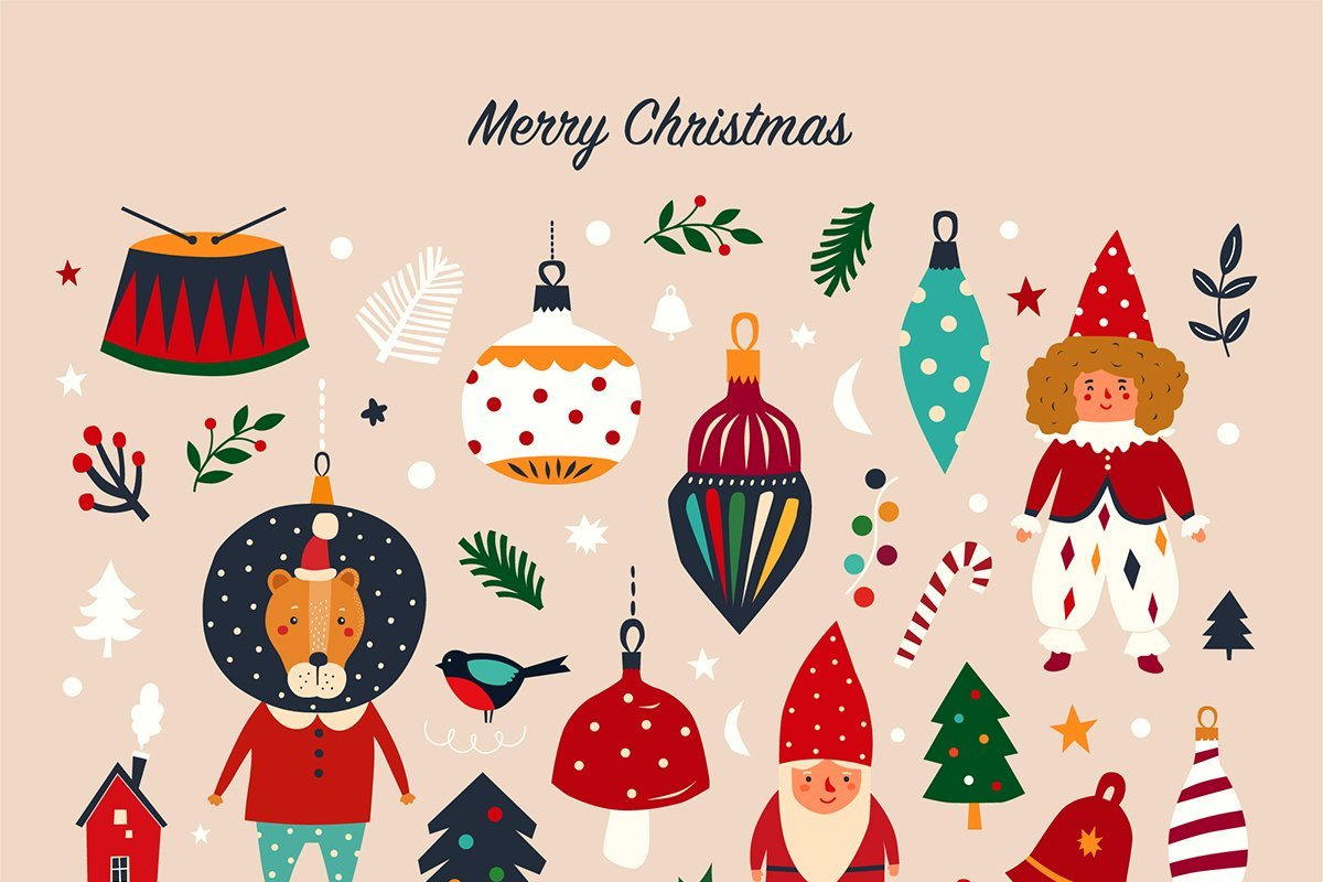BEST CHRISTMAS BUNDLE 16 PRODUCTS, an Animal Illustration by MoleskoStudio (Photo 15 of 56)