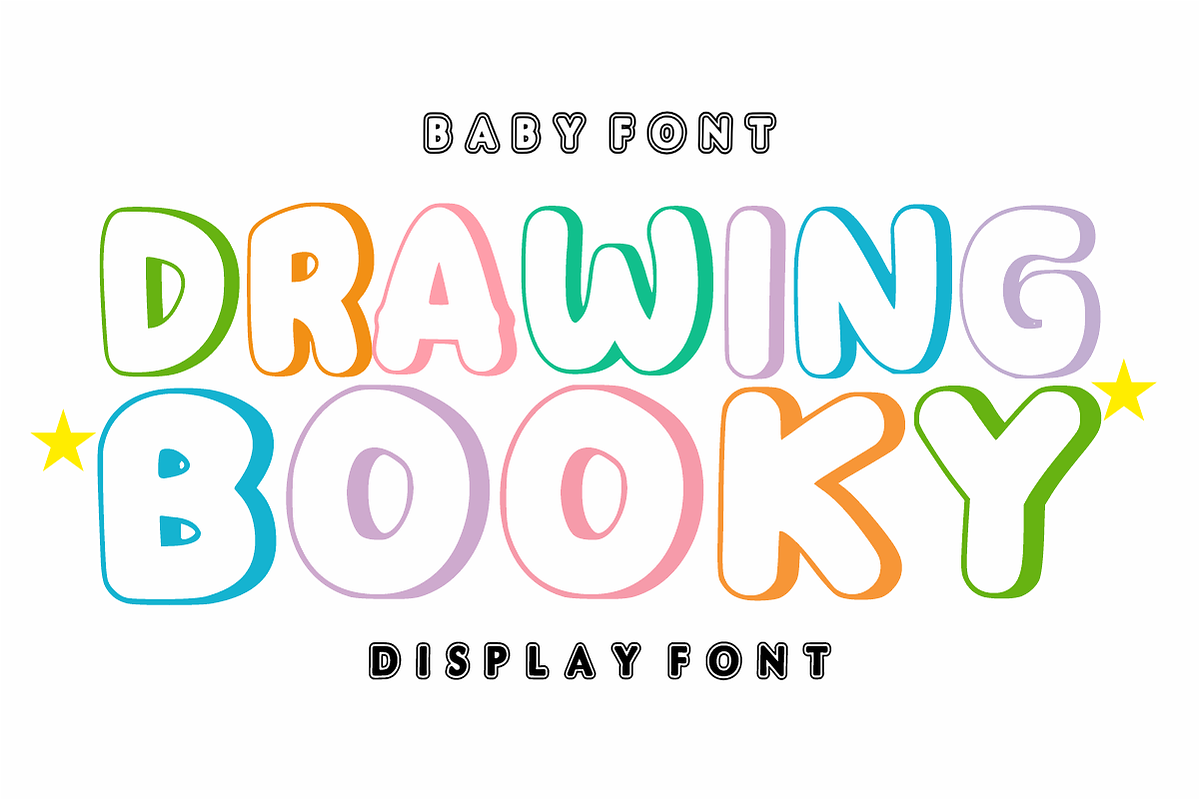 Daily Outline - Cute Outline Font, a Sans Serif Font by KiddoGlyphs Studio (Photo 3 of 6)