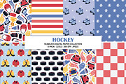 Ice Hockey Digital Seamless Patterns, a Pattern Graphic by Alanna Messina Design Co (Thumbnail 1 of 8)