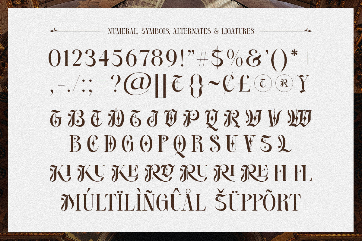 Midnight Bound - Blackletter x Serif, a Serif Font by Shakira Studio (Photo 3 of 10)