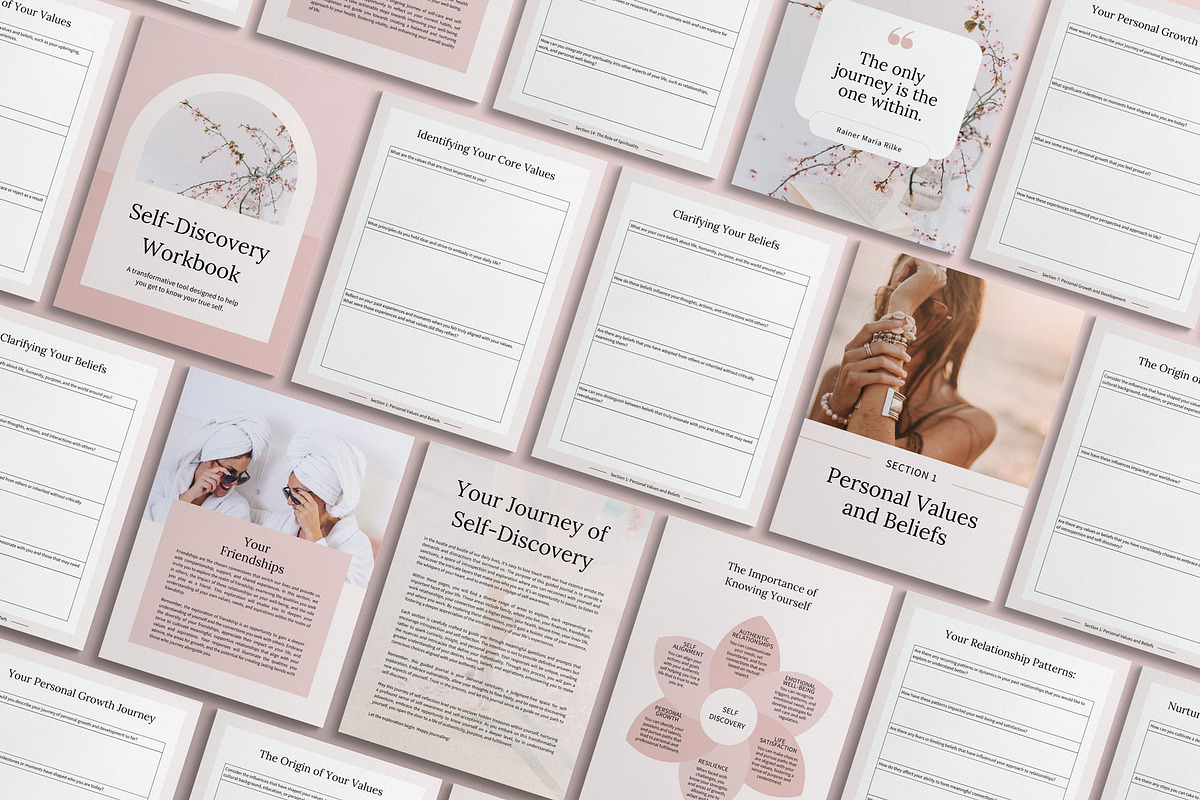 Self-Discovery eBook Canva Templates, a Templates & Theme by Miri Campbell (Photo 2 of 10)